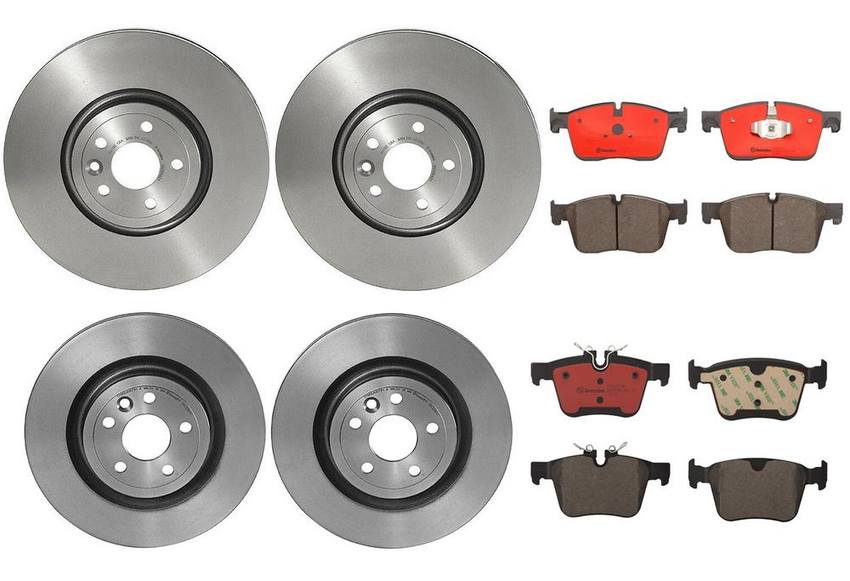 Jaguar Brembo Brakes Kit - Pads & Rotors Front and Rear (350mm/325mm) (Ceramic) LR064687 - Brembo 4031951KIT